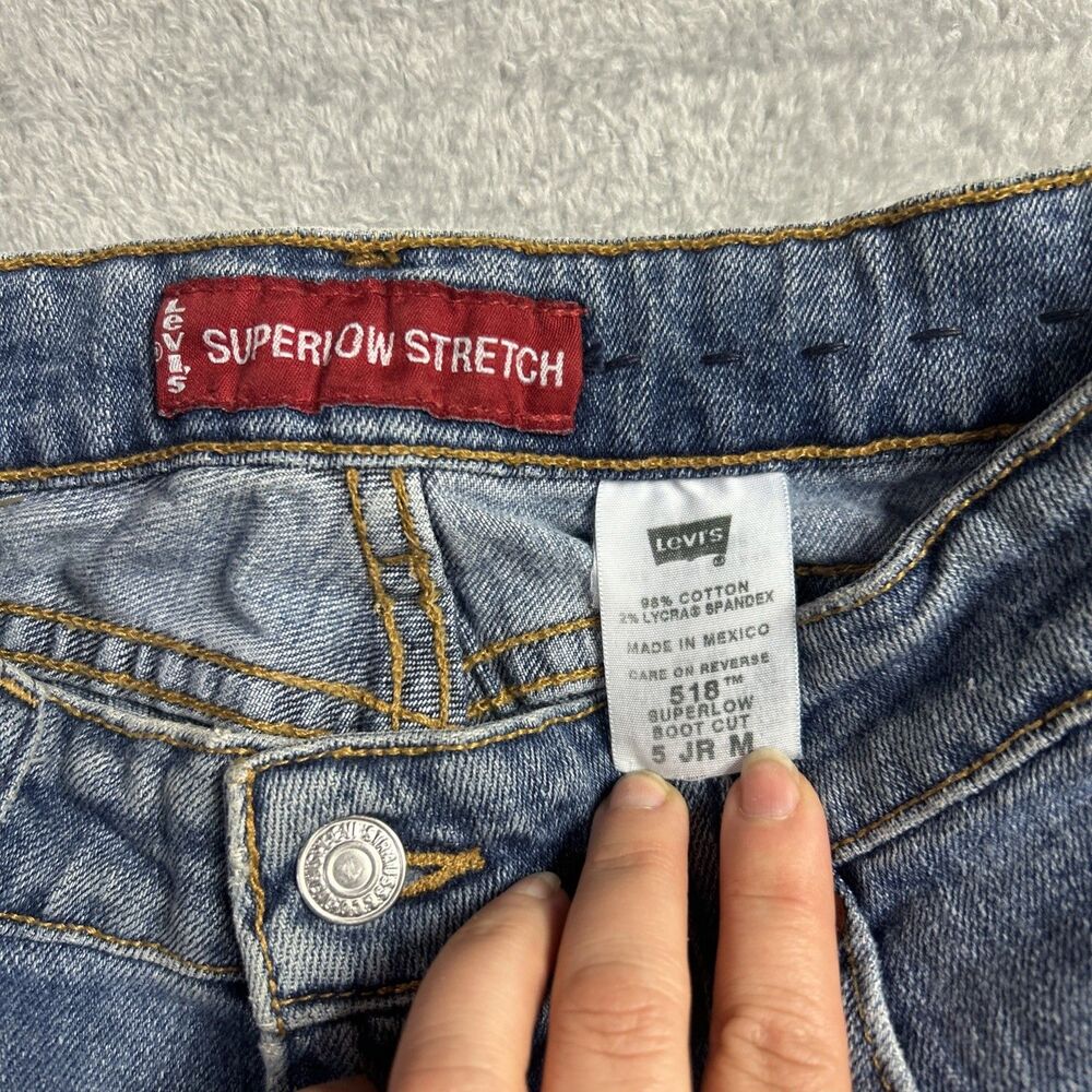 Levi's 518 Womens/Juniors Super Low Bootcut Stretch Jeans Sz. 5 JR M - Picture 6 of 15